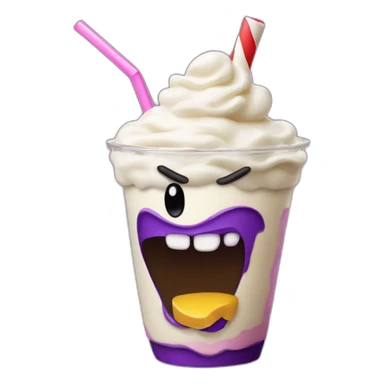 grimace next to a grimace milkshake sticker