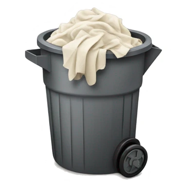Cream doodle getting in trash can sticker
