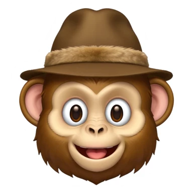 Monkey wearing a hat  sticker