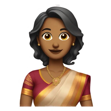 ai avatar for indian female in saree  sticker