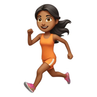 India girl is running sticker