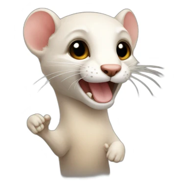 finger weasel sticker