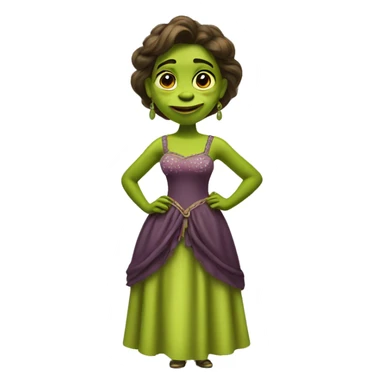 shrek wearing a dress sticker