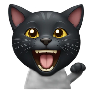 black cat rejoices sticker