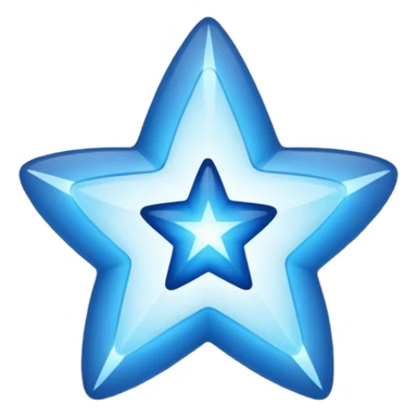 Make a blue star with black right Mark inside sticker