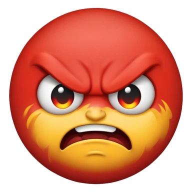 Super red and angry emoji  sticker