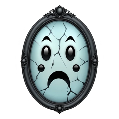 Haunted Mirror with some black dots on it  sticker