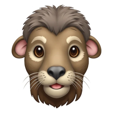 a mommoth emoji mixed with an otter emoji sticker