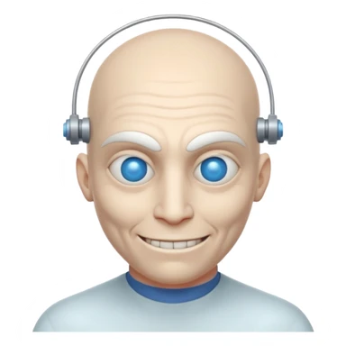 mutant test subject portrait, head and shoulders only, third eye on forehead, pale skin, creepy calm smile, lab experiment style, 3D cartoon, mobile game icon style, clean background, no text, no watermark

 sticker