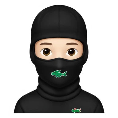  boy lacoste balaclava black lacoste sticker