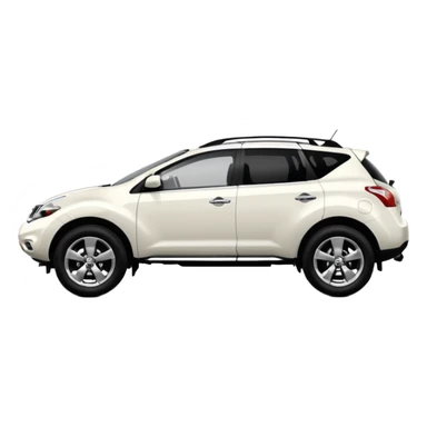 2013 white nissan murano with black interior side view sticker