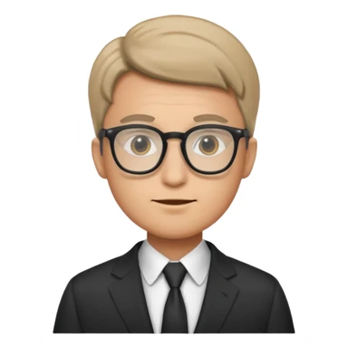 Person in suits wearing glasses sticker