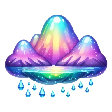 Iridescent big giant glistening glossy sparkly shiny glittery scenery  sticker
