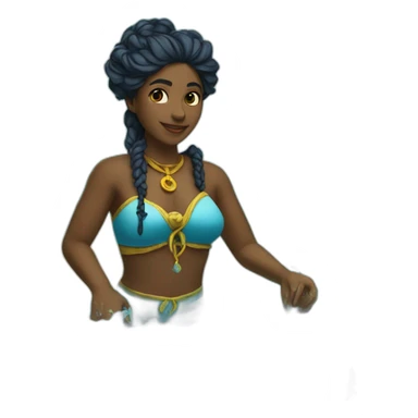 Yemaya en el agua muy linda sticker