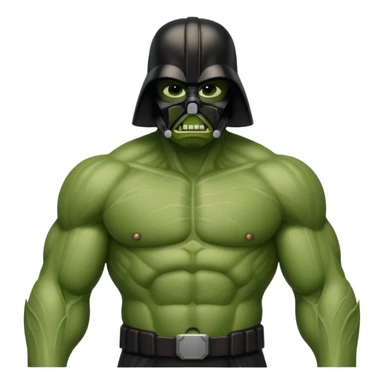 hulk darth vader com o capacete dele sticker