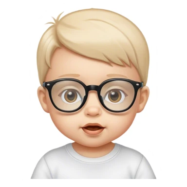 gözlüklü havalı bir bebek sticker