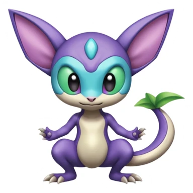 Colorful Exotic Meloetta-Mewtwo-Sableye-Virizion-Venom-Stitch-Fakémon-creature-hybrid sticker