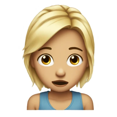 beautiful girl crying with tears running down her face sticker