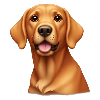 a labrador with burnt orange color fur and floppy ears  sticker