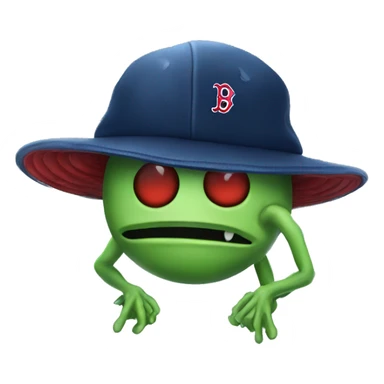 Alien with a Red Sox hat sticker