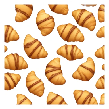 Un croissant avec du chocolat fondu dessus  sticker