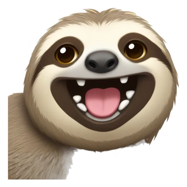 a smiling sloth sticker