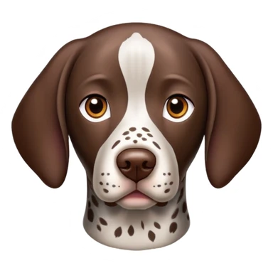 German short haired pointer dog with brown spots sticker