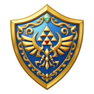 glitter shield Hylian sticker