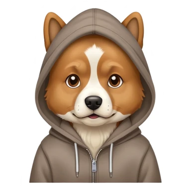 Dog with a hoodie  sticker