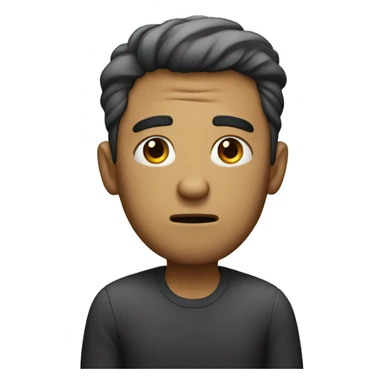 Man with a confused face with slight attitude sticker