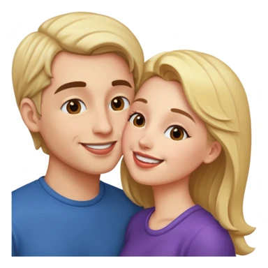 couple sleeping together kissing  sticker