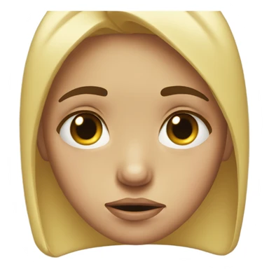 Frowny face with tears girl sticker