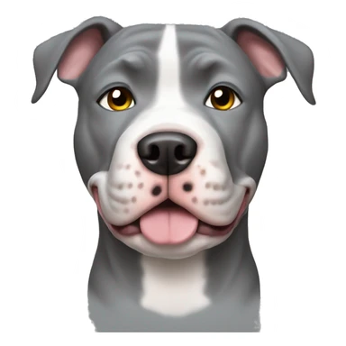 Gray pitbull dog sticker