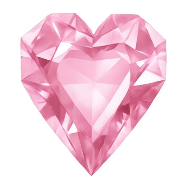 Pink diamond heart  sticker