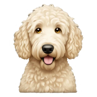 Cream golden doodle sticker
