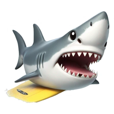 Shark surfing sticker
