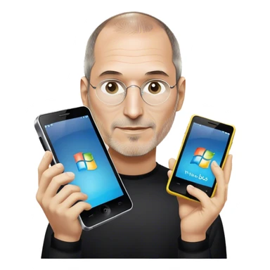 stevejobs holding windows pho sticker