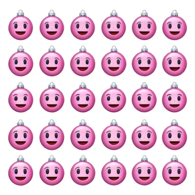 Aesthetic pink Christmas emojis sticker