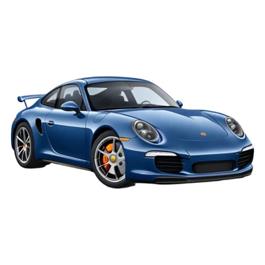 Dark blue Porsche  sticker