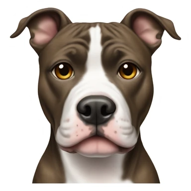 Brindle and white pitbull sticker