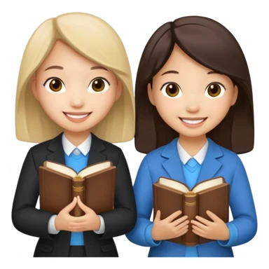 8 asian girls in a group, holding bibles sticker