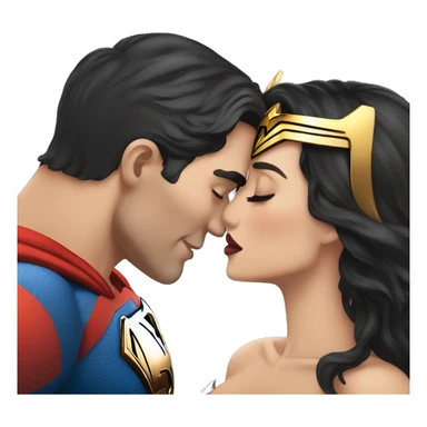 Super man kiss Wonder Woman sticker
