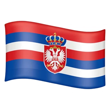make me a emoji with serbian empire a  flag sticker