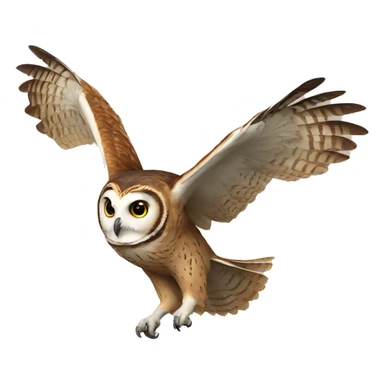 Flying owl sticker