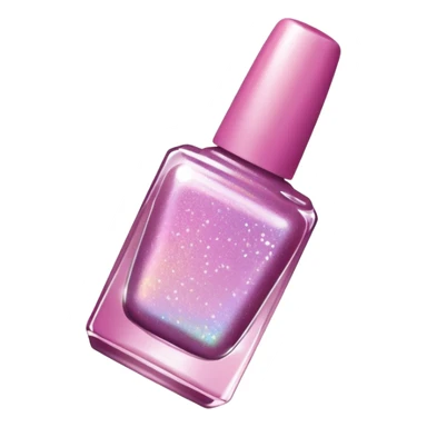 Pink glitter nail polish sticker
