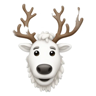 White-reindeer sticker