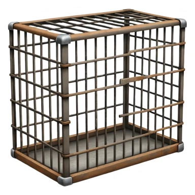 A long rectangular cage  sticker