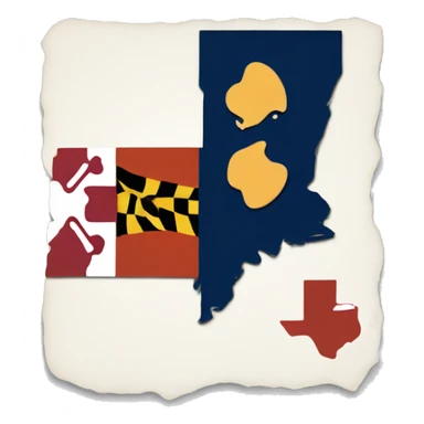 the state of maryland and us state texas sticker