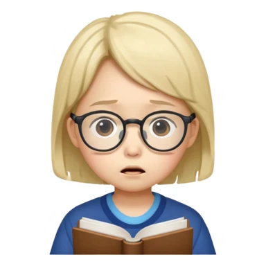 a Korean five-year-old who’s exhausted from studying sticker