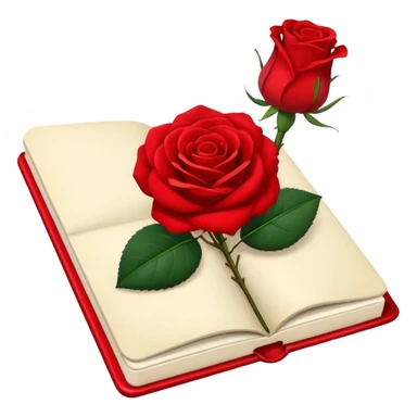 notebook and Rose sticker